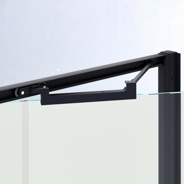 Душевой уголок RGW SV-145-2B (SV-05-2B + Z-050-3B) 100x120x200 стекло прозрачное, профиль черный (7032145202-14)