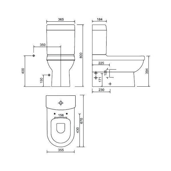 Унитаз напольный Creavit Vitroya (VT360-11CB00E-0000)