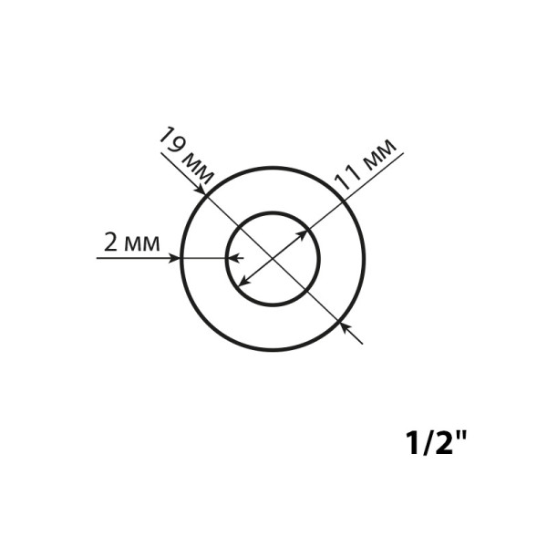 Прокладка 1/2" (резина) (100шт) TeRma (10155)