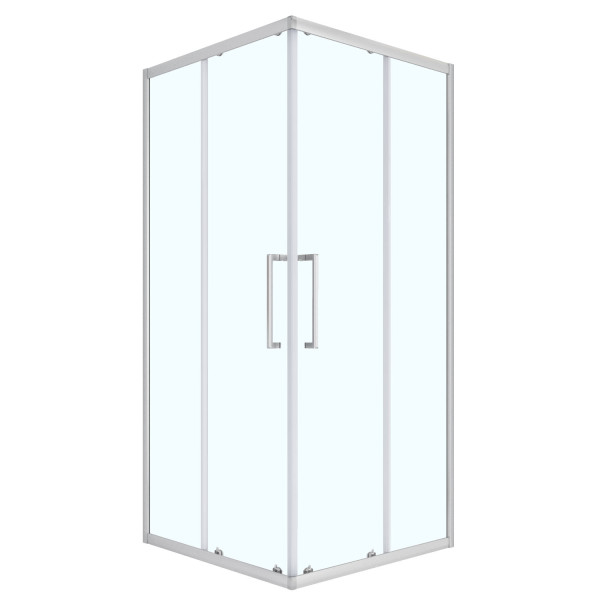 Душевой уголок Loranto 100x100x190 стекло прозрачное, профиль сатин (CS-AB01S-10) Душевой уголок Loranto 100x100x190 стекло прозрачное, профиль сатин (CS-AB01S-10)