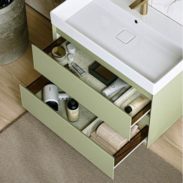 Тумба подвесная Aqwella Geometria 1000x625x450 шалфей зеленый (GE01102SH)