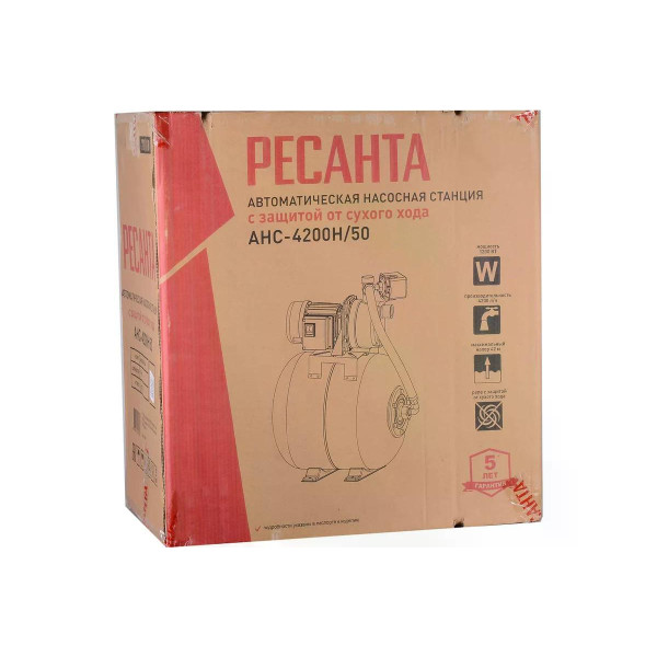 Насосная станция Ресанта АНС-4200Н/50 (77/1/8) Насосная станция Ресанта АНС-4200Н/50 (77/1/8)