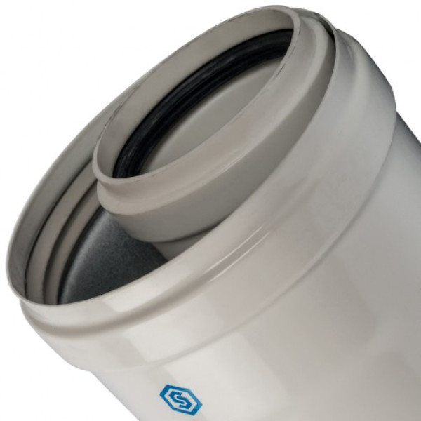 Труба коаксиальная Stout 1000 мм. DN 60/100 м/п (PP-FE) SCA-8610-001000 Труба коаксиальная Stout 1000 мм. DN 60/100 м/п (PP-FE) SCA-8610-001000