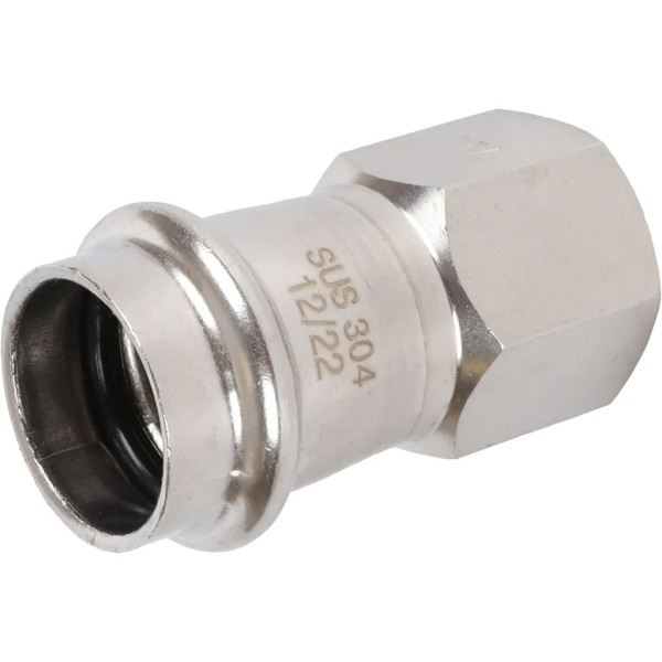 Переход 22х1/2"В Rommer из нержавеющей стали (пресс) (RSS-0022-002212) Переход 22х1/2"В Rommer из нержавеющей стали (пресс) (RSS-0022-002212)