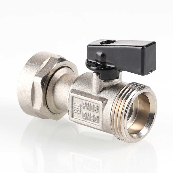 Кран 3/4"х3/4"(18) евроконус шаровой коллекторный Valtec (черный флажок) VTc.720.NE.0005