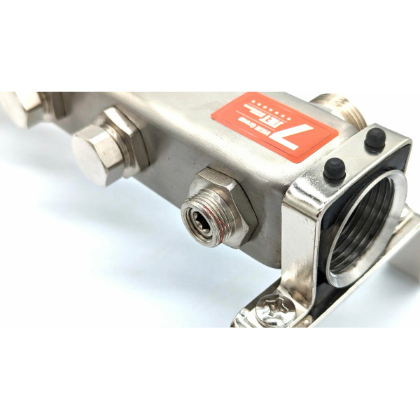 Коллекторная группа 2 отвода 1"*3/4"(18) ЕК с настроечными клапанами Vieir (с тройниками, нерж.ст) (VR115-02A) Коллекторная группа 2 отвода 1"*3/4"(18) ЕК с настроечными клапанами Vieir (с тройниками, нерж.ст) (VR115-02A)