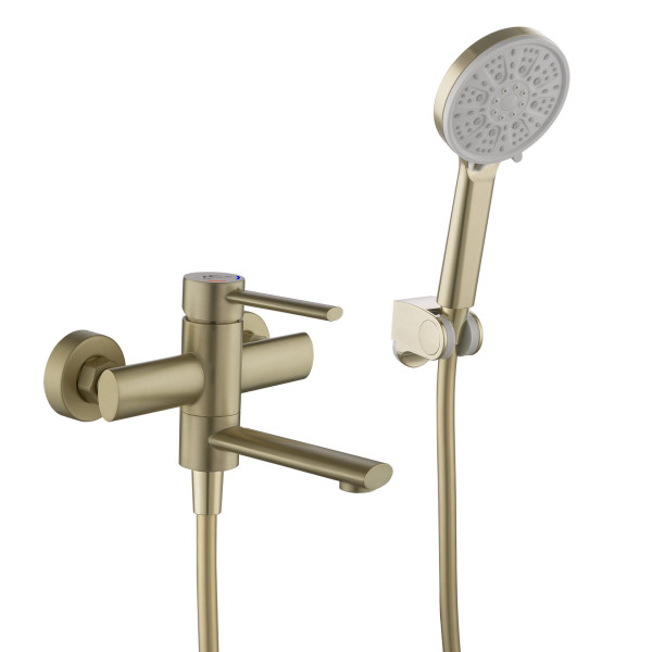 Смеситель для ванны и душа Fashun с душевым комплектом бронза (A53034-21) Смеситель для ванны и душа Fashun с душевым комплектом бронза (A53034-21)