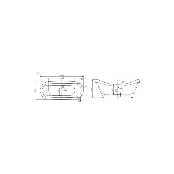 Ванна акриловая BelBagno 182,5x75 белая (BB05)