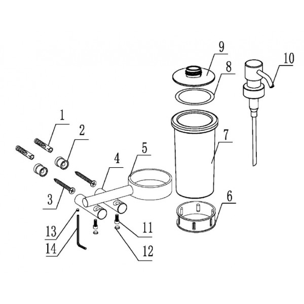 Диспенсер с держателем Abber Osten 316 золото брашированное (AA1859BG)