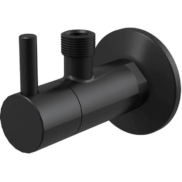 Угловой вентиль с фильтром Alcaplast 1/2"3/8" черный матовый (ARV001-BLACK)
