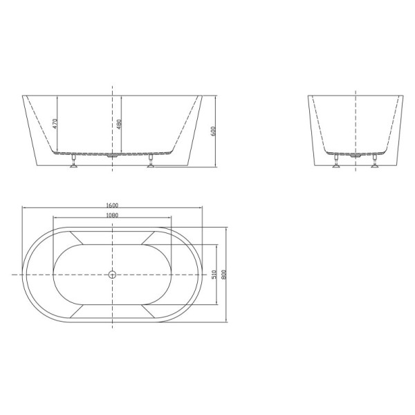 Ванна акриловая Belbagno 160х80 белая (BB202-1600-800) Ванна акриловая Belbagno 160х80 белая (BB202-1600-800)