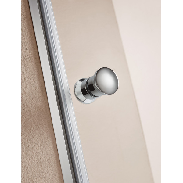 Душевой уголок Cezares ECO 80x90x195 стекло прозрачное, профиль хром (ECO-O-ASH-2-80/90-C-Cr)