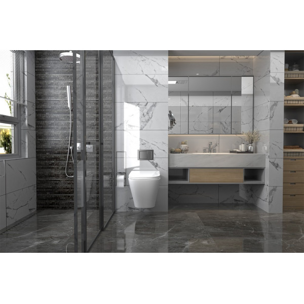 Комплект инсталляция с унитазом Abber Rechteck с клавишей никель (AC1201-AC0105-AC0120NG)