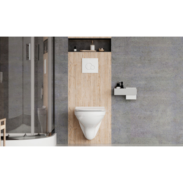 Унитаз подвесной Santek Бореаль 365x530x360 белый (1WH501830)