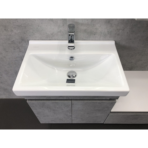 Тумба подвесная с раковиной Comforty Осло 600x400x630 дуб светлый (00-00000835)