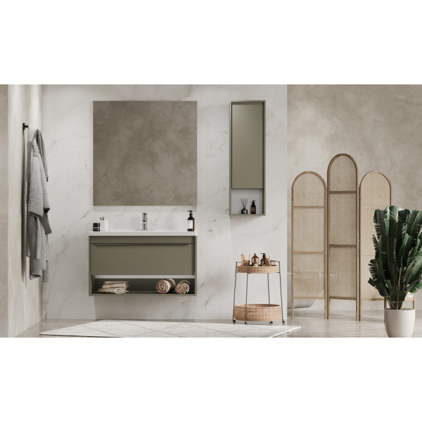 Шкаф подвесной Aquaton Хоуп 332x305x1060 хаки (1.A287.5.03H.P9D.0)