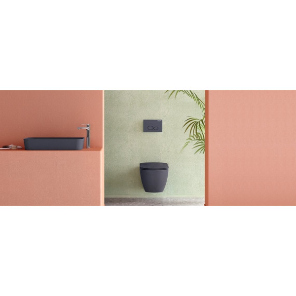 Унитаз подвесной Creavit Free безободковый, антрацит (FE322-11AM00E-0000)