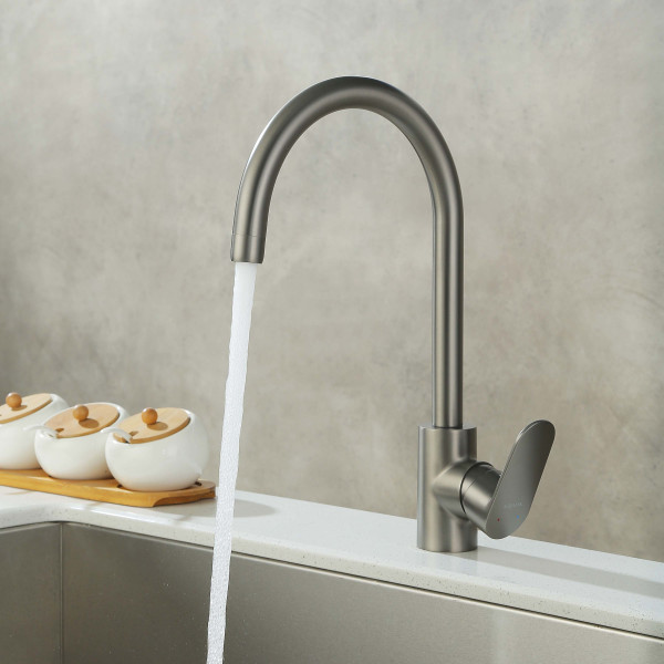 Смеситель для кухни Aquatek Ника оружейная сталь (AQ1882BGM)