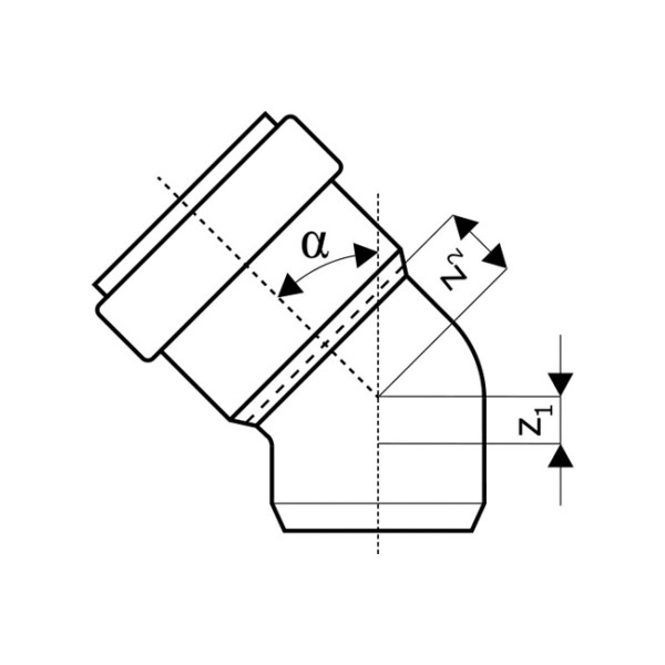 Отвод SKB 110х45 Ostendorf Skolan Safe PP-MD (335120) Отвод SKB 110х45 Ostendorf Skolan Safe PP-MD (335120)