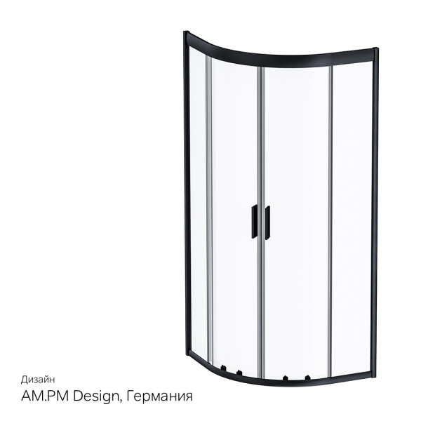 Душевой уголок AM.PM Gem 80x80x190 стекло прозрачное, профиль черный матовый (W90G-401-080BT)