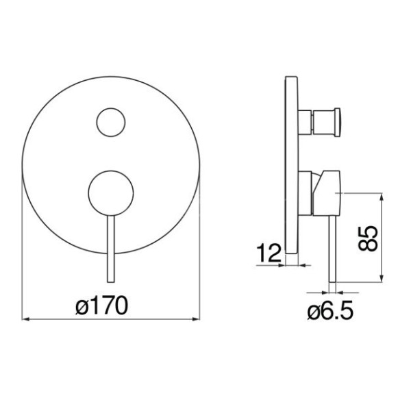 Смеситель для ванны и душа Nobili Velis хром (VE125100/ECR)