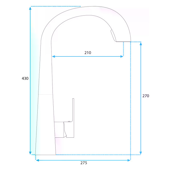 Смеситель для кухни Rea Ross черный матовый (REA-B5313) Смеситель для кухни Rea Ross черный матовый (REA-B5313)