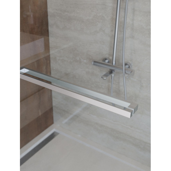 Душевая дверь Cezares Lux 80x195 стекло прозрачное, профиль хром (LUX-B-FS-1-80-C-CR)