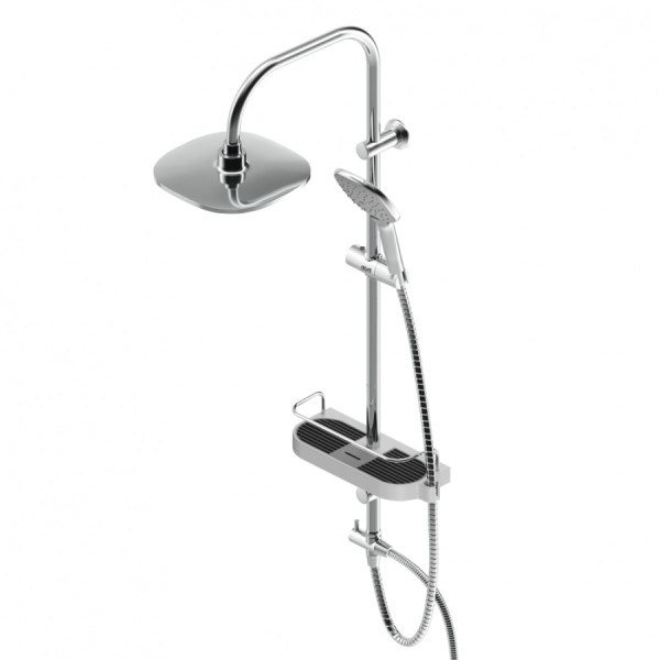 Душевой гарнитур Dorff Prime с душевым набором хром, белый (D0740000)