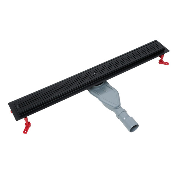 Лоток душевой 800 мм сифон 360 комбинированный затвор перфорированная решетка черный Iddis (975B8BL20DZ)