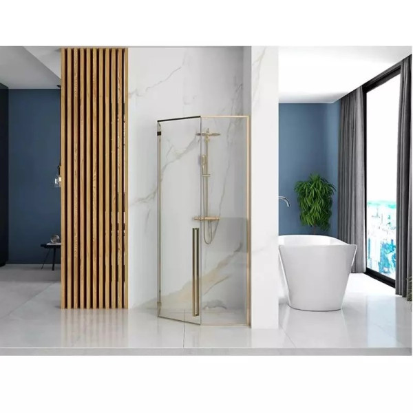 Душевое ограждение Rea Diamond 90x90x195 стекло прозрачное, профиль золото (REA-K4904) Душевое ограждение Rea Diamond 90x90x195 стекло прозрачное, профиль золото (REA-K4904)