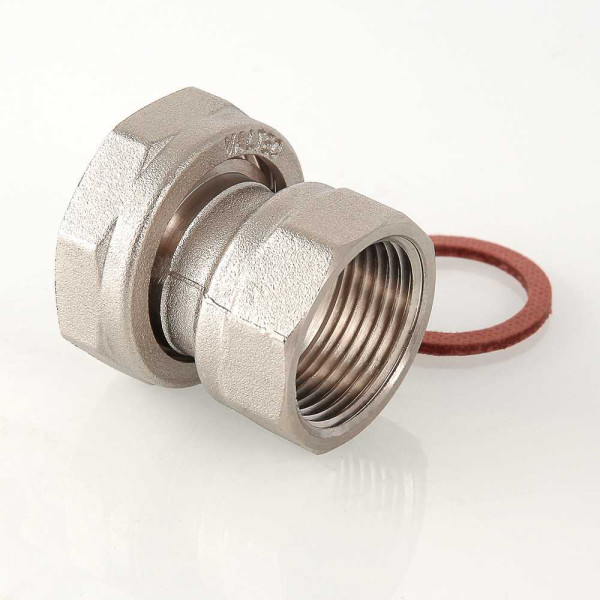 Переход с накидной гайкой 1"х3/4" ВВ Valtec (никель) (VTr.614.N.0605) Переход с накидной гайкой 1"х3/4" ВВ Valtec (никель) (VTr.614.N.0605)