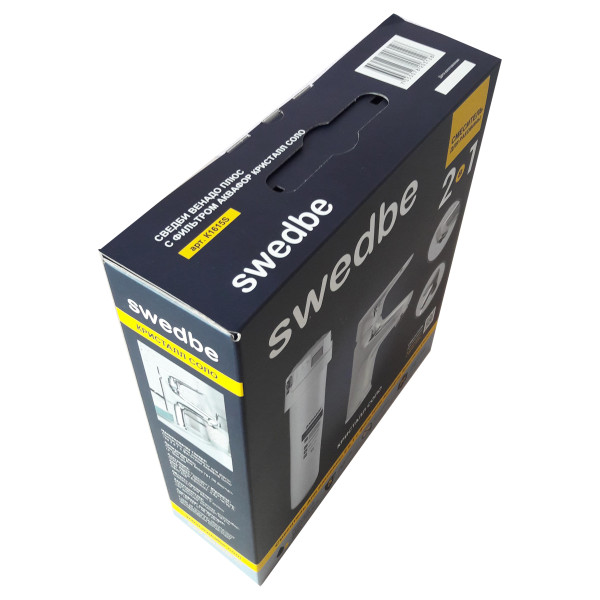 Смеситель для раковины Swedbe Venado Plus в комплекте с фильтром Аквафор Кристалл Соло хром (K1615S)