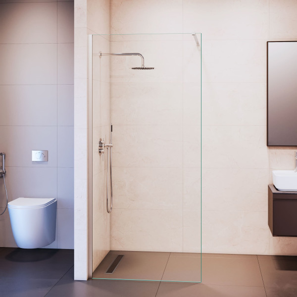 Душевое ограждение RGW Walk In WA-210 120x195 стекло прозрачное, профиль хром (351021012-11)