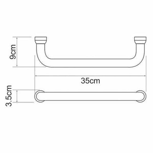 Поручень для ванны WasserKRAFT хром (K-1066) Поручень для ванны WasserKRAFT хром (K-1066)