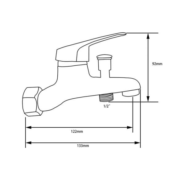 Смеситель для ванны и душа Ex-promt Ring хром (Ex151.3-05)
