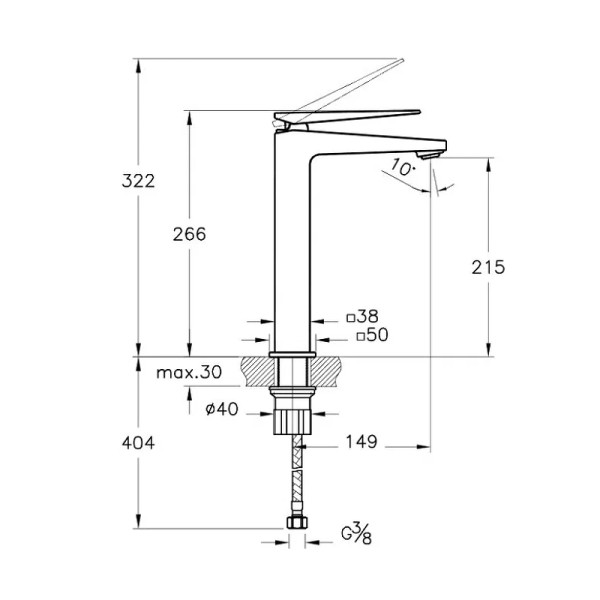 Смеситель для раковины Vitra Origin хром (A42610EXP)