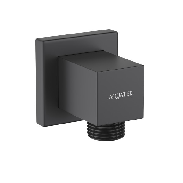 Шланговое подсоединение Aquatek черный матовый (AQ2458MB)