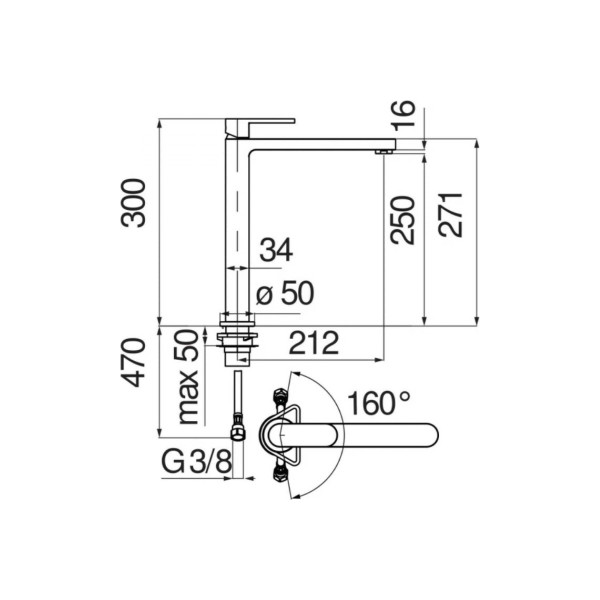 Смеситель для раковины Nobili Up (UP94713CR) Смеситель для раковины Nobili Up (UP94713CR)