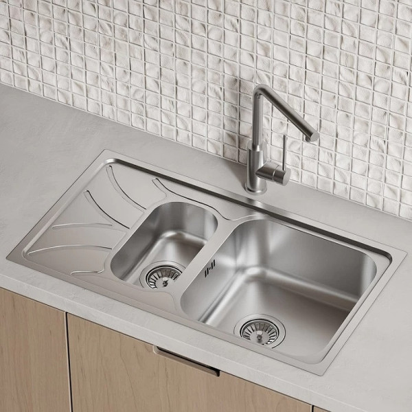 Мойка для кухни врезная Iddis Arro S 78x44 с сифоном нержавеющая сталь шелк (ARR78S1i77S)