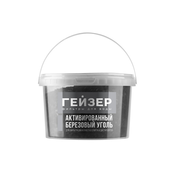 Уголь активированный березовый Гейзер БАУ 0,5 кг (в ведёрке) (35866)