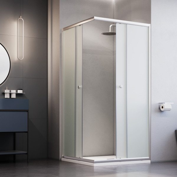 Душевой уголок RGW Dolphin 90x90 стекло фабрик (fabrik), профиль хром (28912699-101)