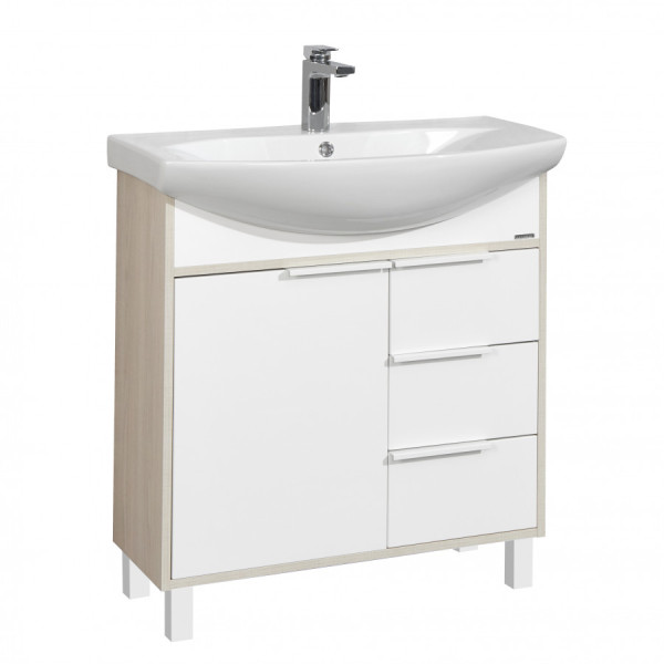 Тумба напольная Aquaton Рико 760x720x309 белый, ясень фабрик (1.A215.4.01R.IB9.0)