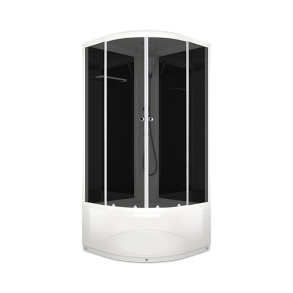 Кабина душевая Melodia Classica 80х80 высокий поддон, стекло тонированное, профиль белый (MB01032) Кабина душевая Melodia Classica 80х80 высокий поддон, стекло тонированное, профиль белый (MB01032)