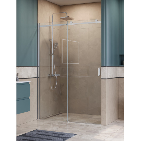 Душевая дверь BelBagno Soft Close-2 140x200 стекло прозрачное, профиль хром глянцевый (SOFT_CLOSE-2-BF-1-140-C-Cr)