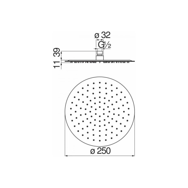 Верхний душ Nobili черный (AD139/121BM) Верхний душ Nobili черный (AD139/121BM)