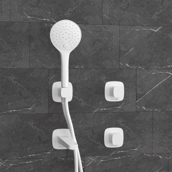 Смеситель для ванны и душа встраиваемый с лейкой и изливом WasserKRAFT белый (A9551.266.316.328.156.155) Смеситель для ванны и душа встраиваемый с лейкой и изливом WasserKRAFT белый (A9551.266.316.328.156.155)