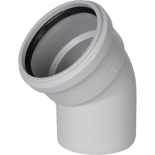 Отвод 110x45 Stout (PP, серый) (SKB-0010-011045)