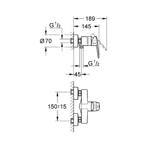 Смеситель для душа Grohe Europlus 2 (33577002)