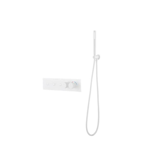 Смеситель для душа fusion Termo с ручным душем matt white MW белый (131-SYS-MW) Смеситель для душа fusion Termo с ручным душем matt white MW белый (131-SYS-MW)