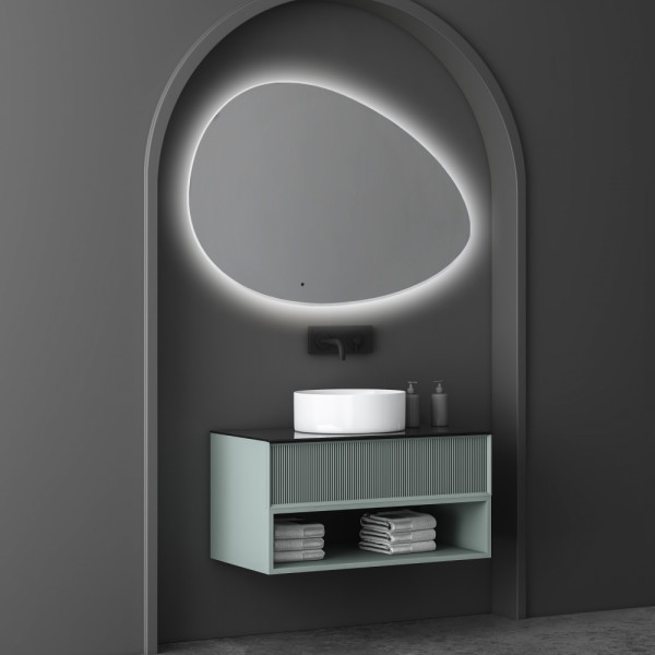 Зеркало Abber Kontur 80x120 с подсветкой, бесконтактный выключатель, диммер (AG6301SCL-1.2) Зеркало Abber Kontur 80x120 с подсветкой, бесконтактный выключатель, диммер (AG6301SCL-1.2)